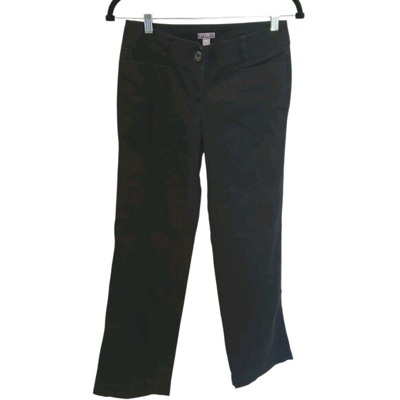 J. Jill Pants - J JILL Black Work Casual Pants women Stretch 2P 28x27 Zip Pockets Straight Leg